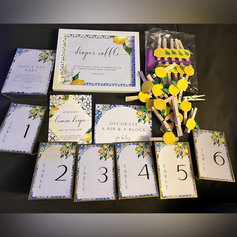 Lemon Baby Shower Bundle
